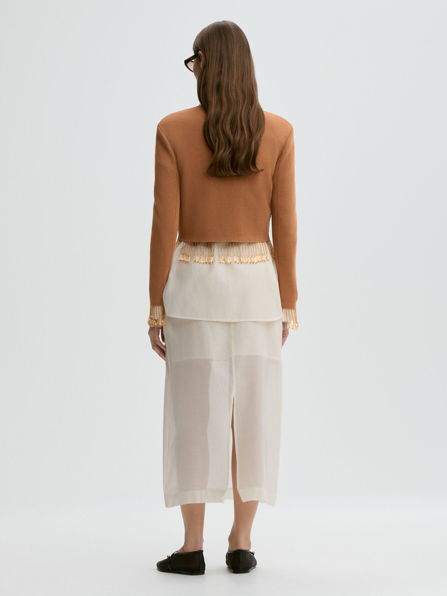 Shelly Cardigan Latte Brown - back