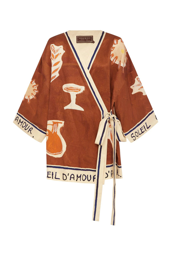 SOLEIL D’AMOUR WRAP MINI DRESS