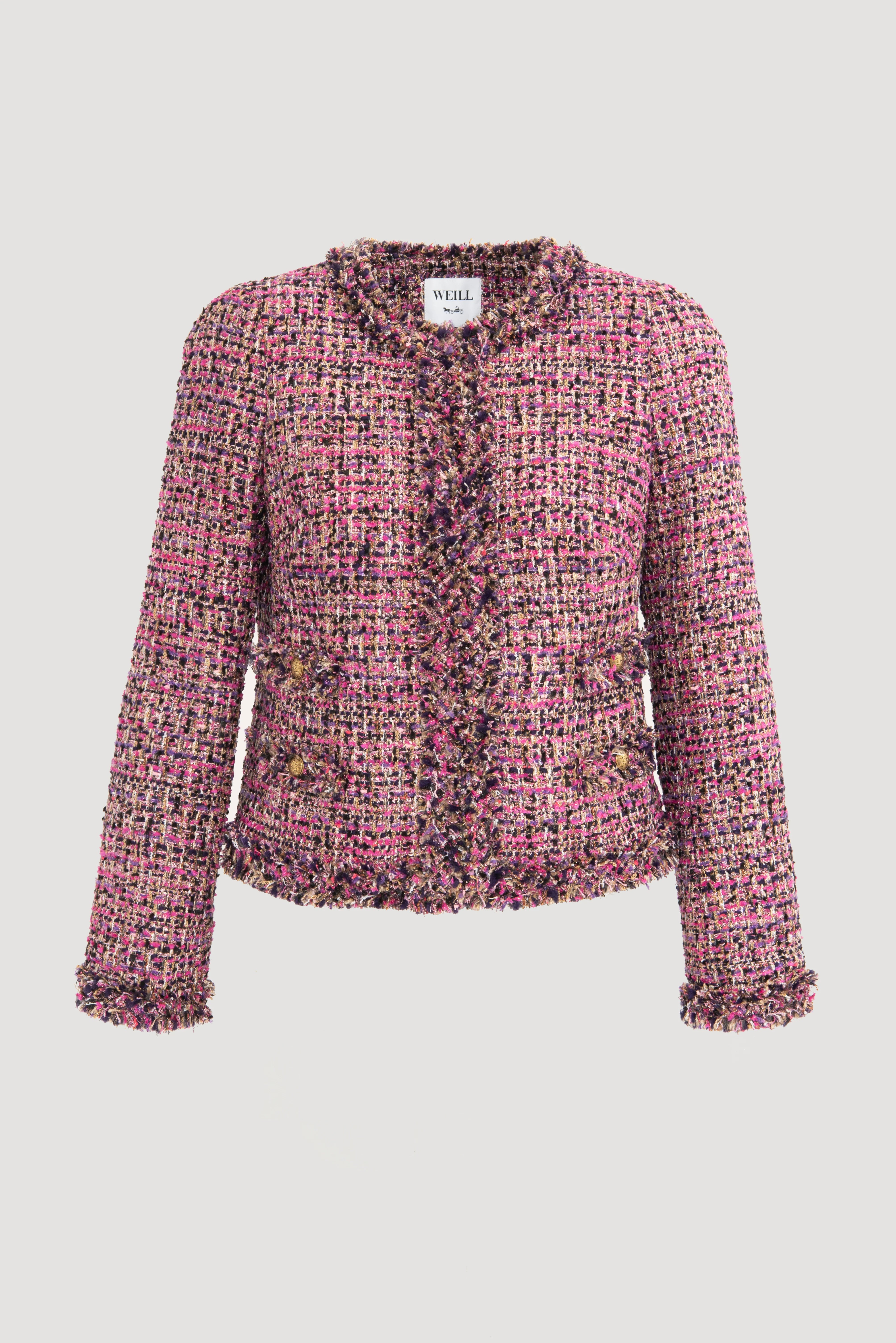 Thia Bordeaux Tweed Jaket