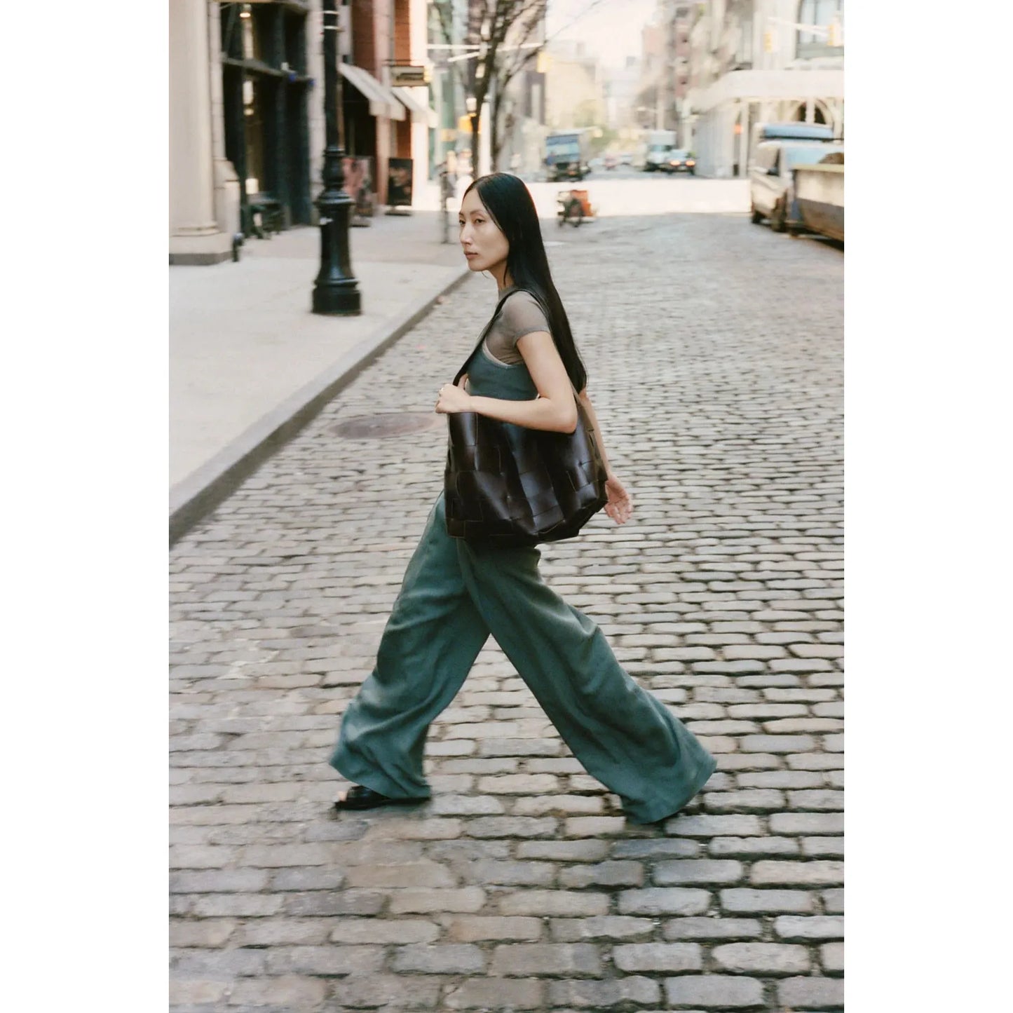 WIDE LEG PLEAT PANTS