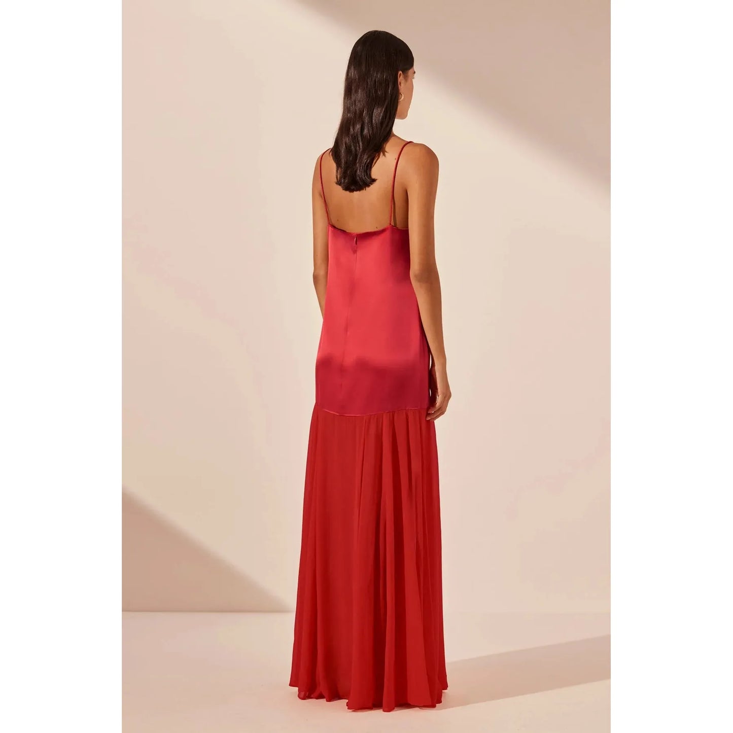 MORAYA DROPPED WAIST MAXI DRESS