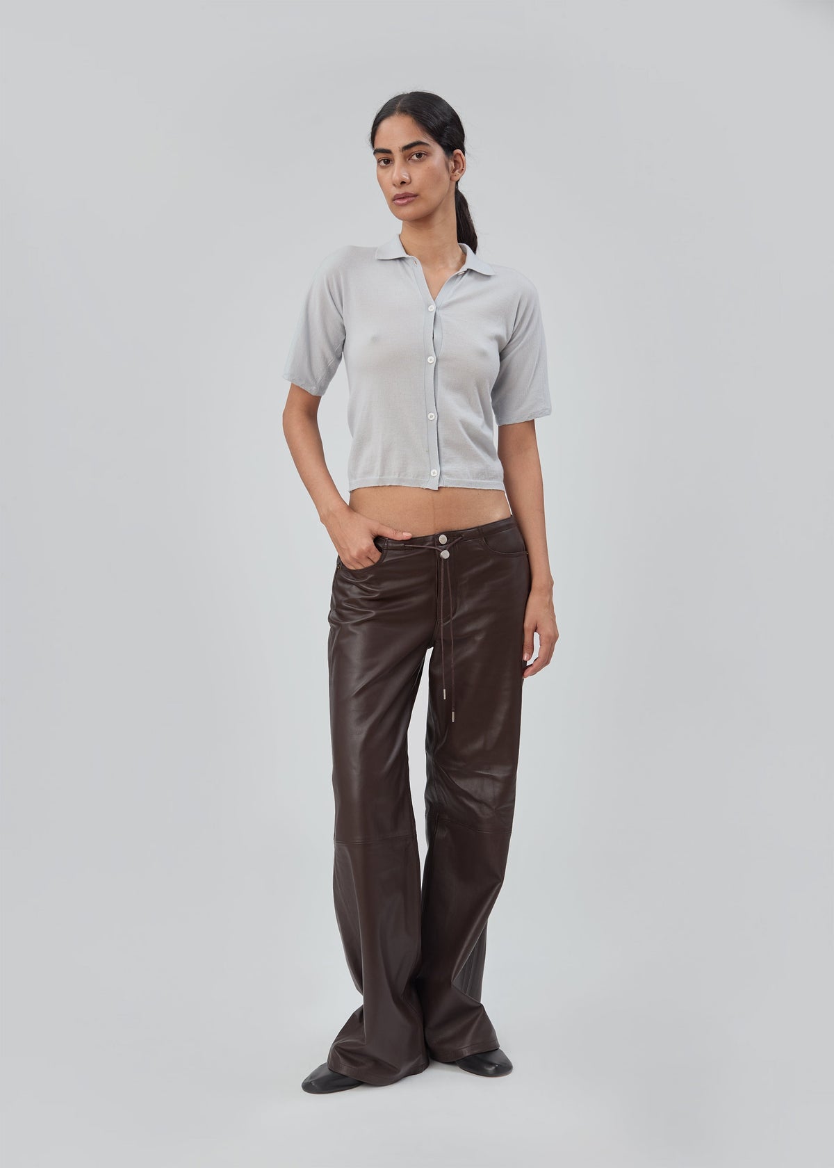 Cool Jean in Brown Leather