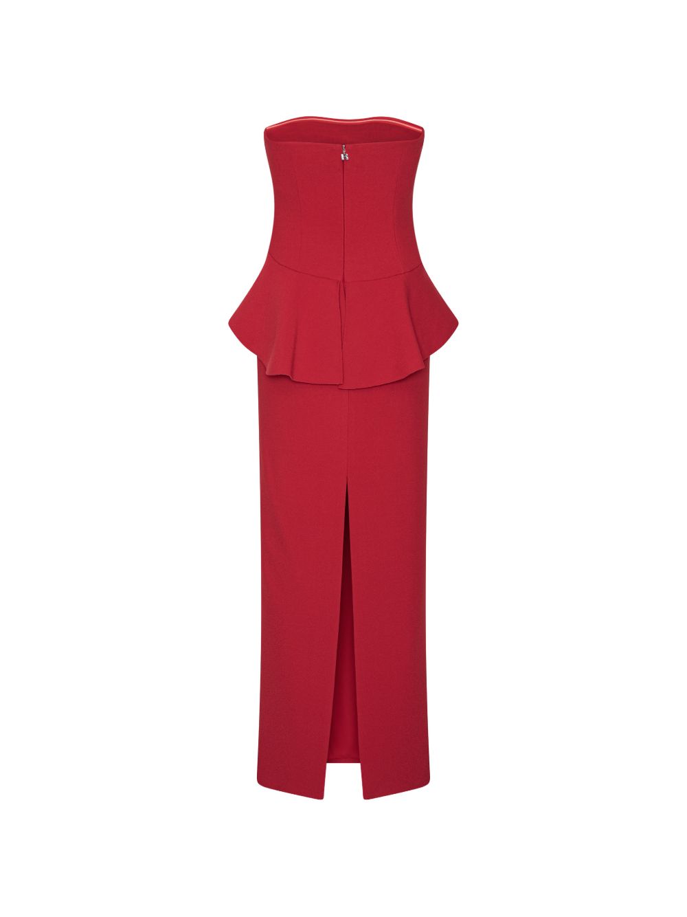 Long Flower Strapless Dress - Scooter Red
