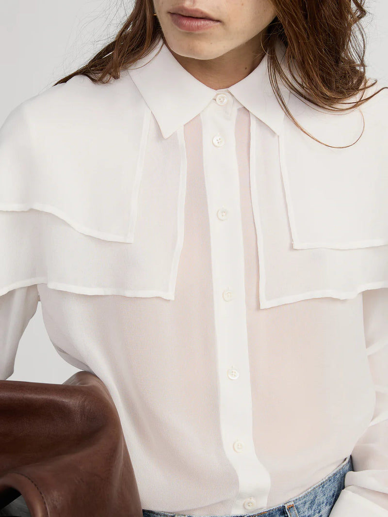 THE SILK CAPE BLOUSE