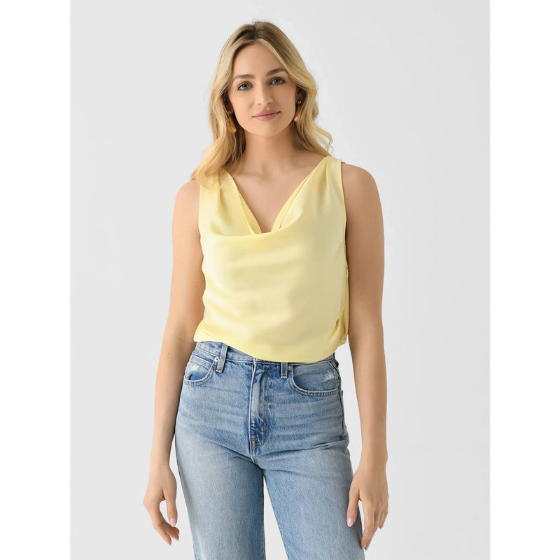 NUBIA DRAPED SATIN TOP