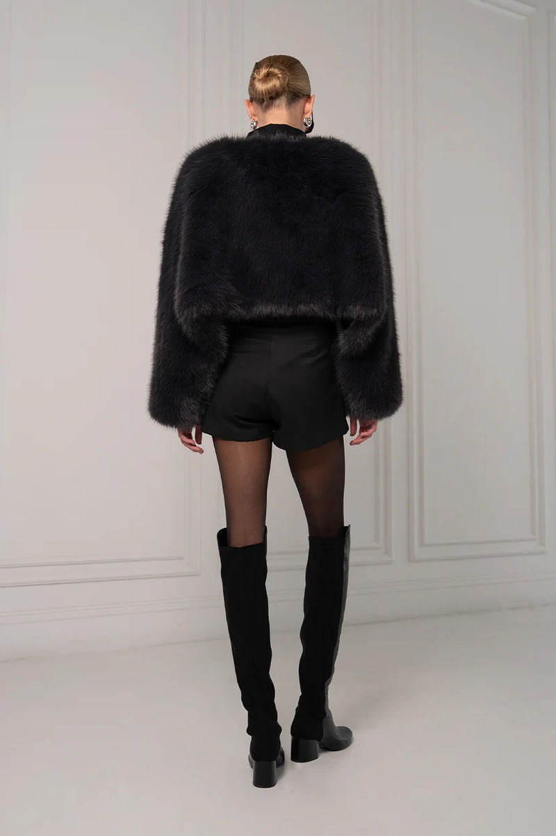 LUCIENNE FAUX FUR SWEATER