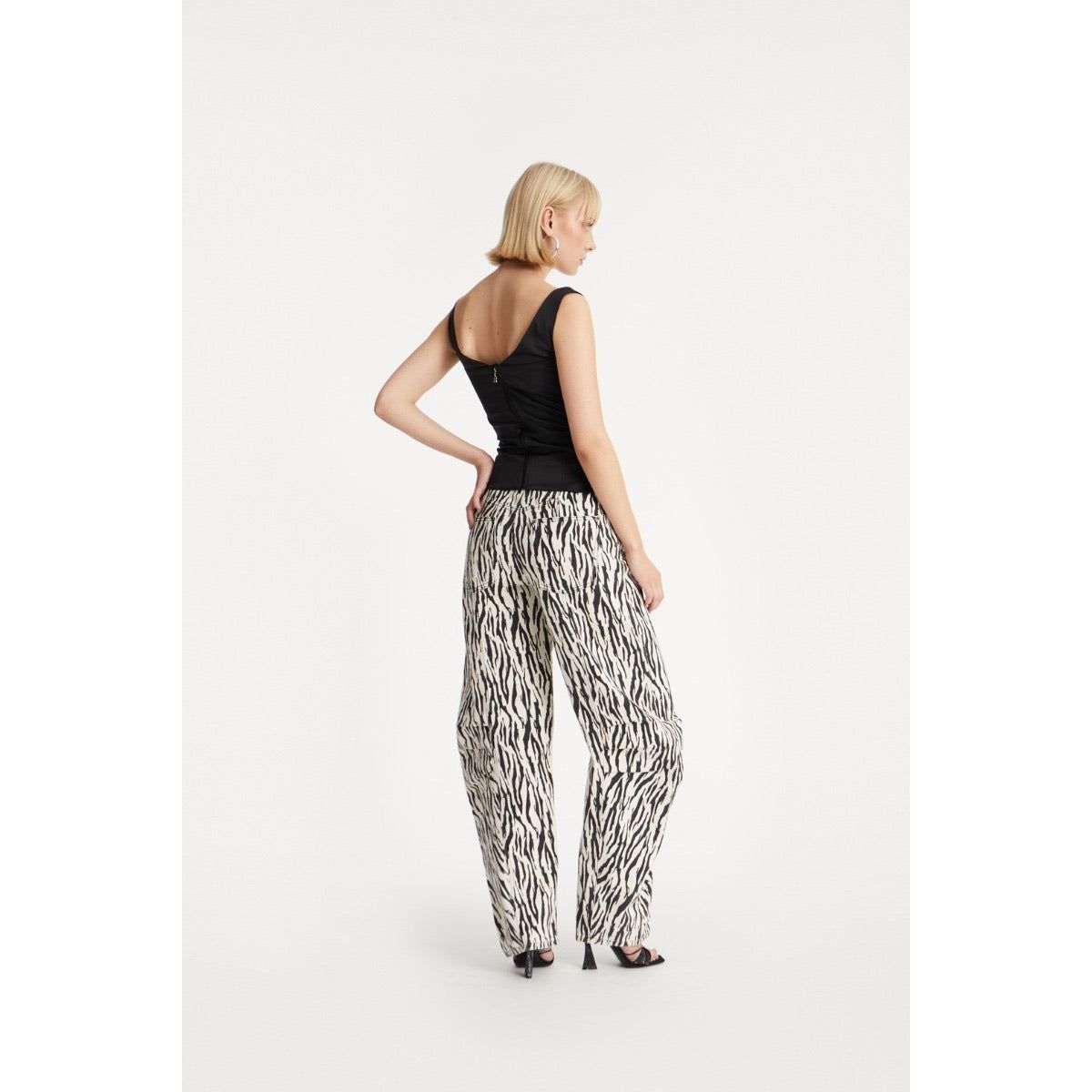 PRINTED TWILL CARGO PANTS