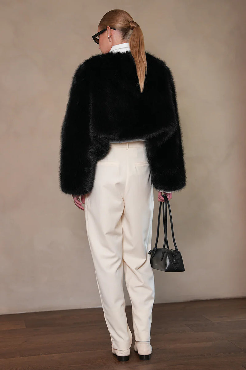 LUCIENNE FAUX FUR SWEATER