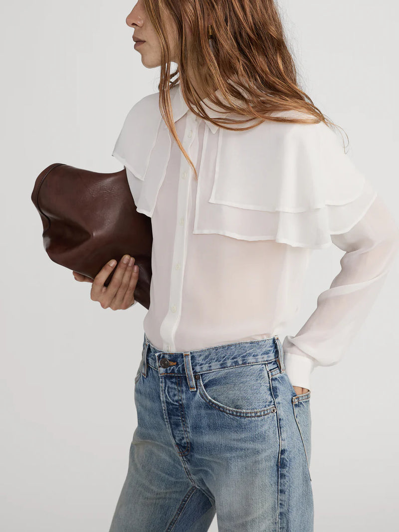 THE SILK CAPE BLOUSE