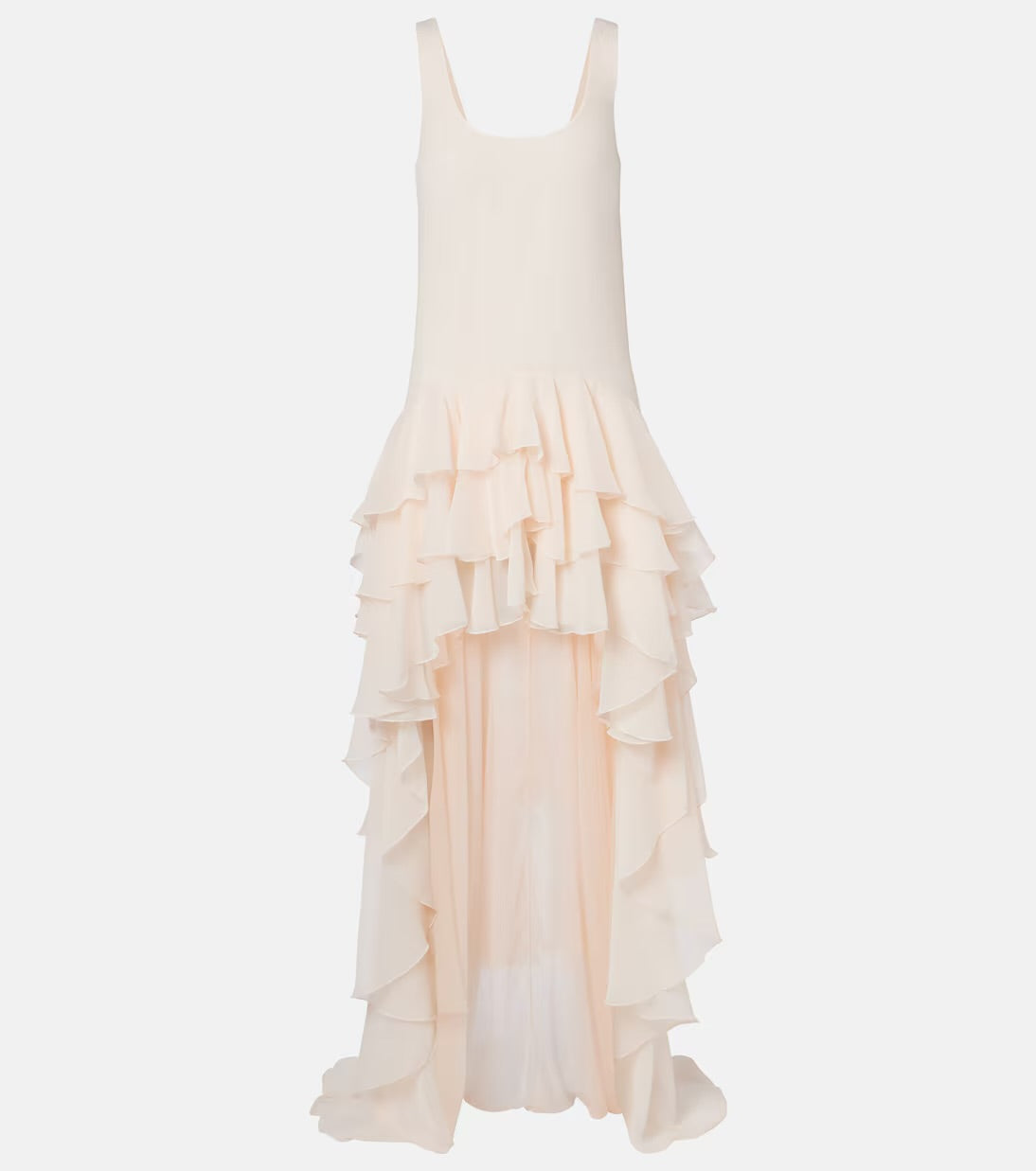 CHIFFON RUFFLE DRESS