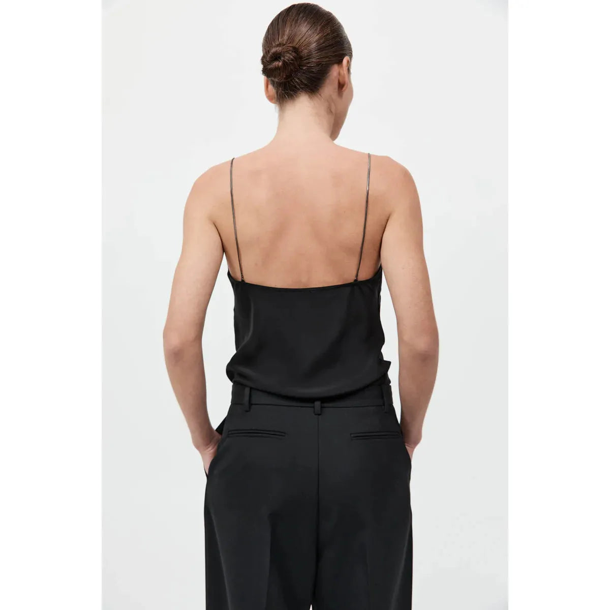 FINE CHAIN SILK CAMI