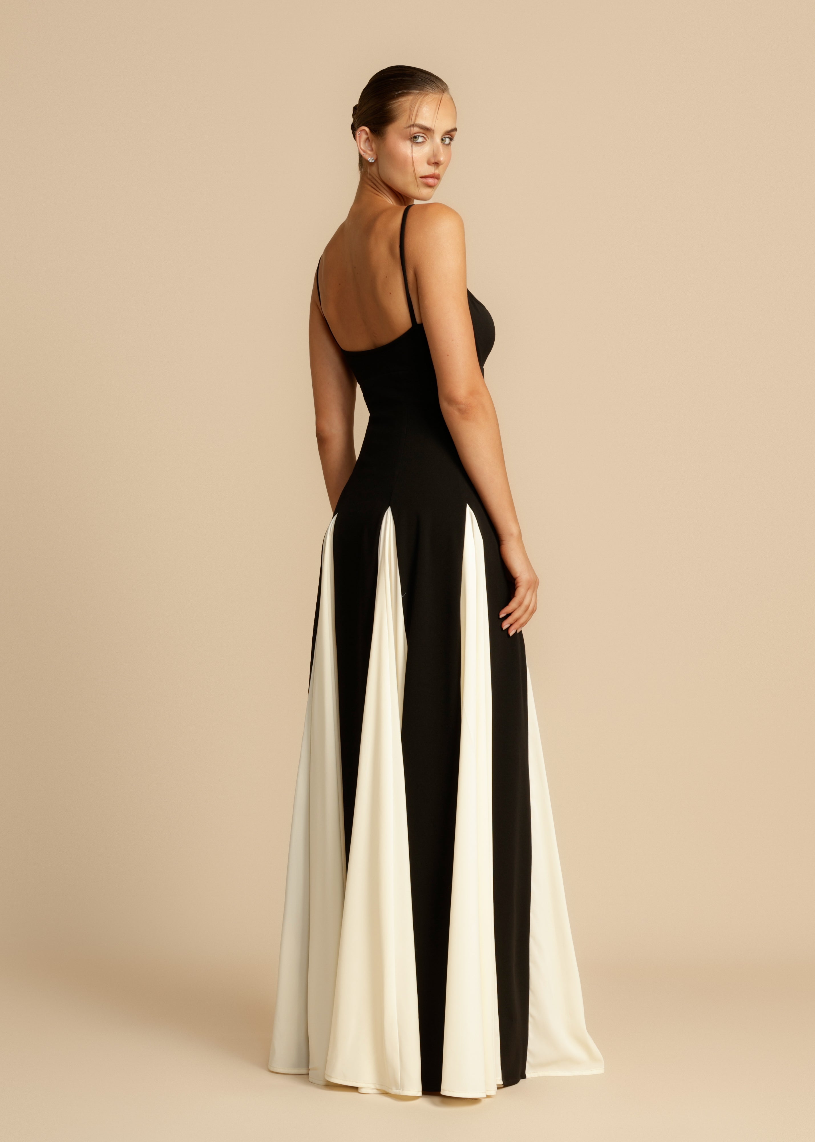 Paloma Dress Black/White