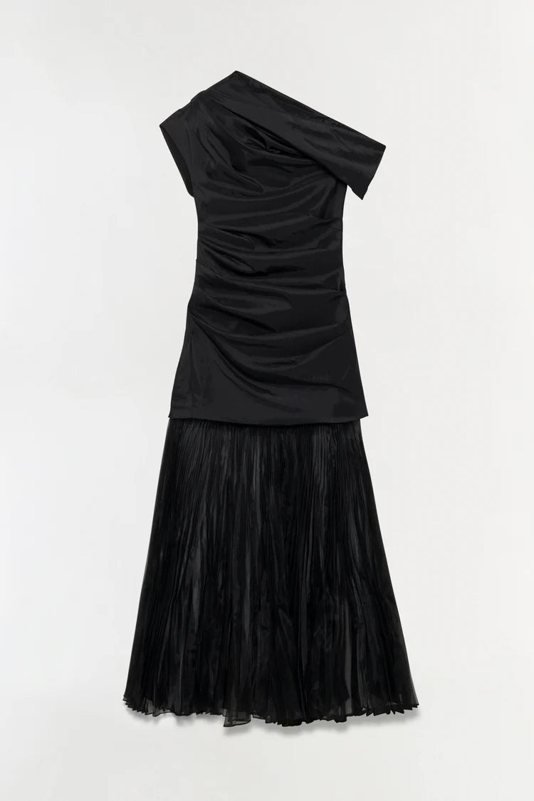 AMMALIE TAFFETA MIDI DRESS