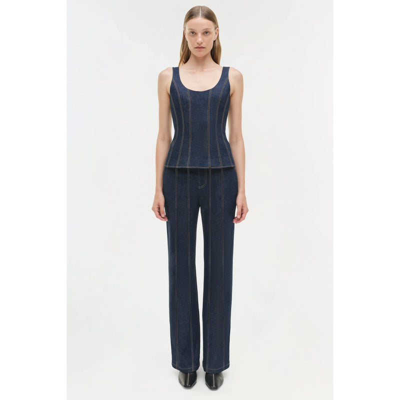 LACHLAN DENIM BUSTIER TOP