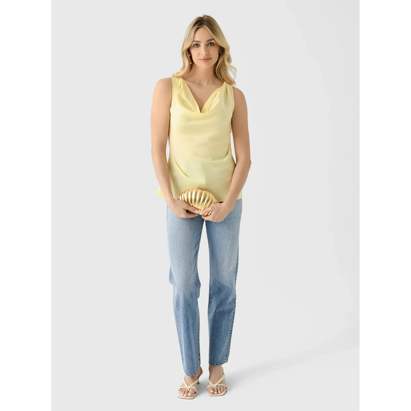 NUBIA DRAPED SATIN TOP