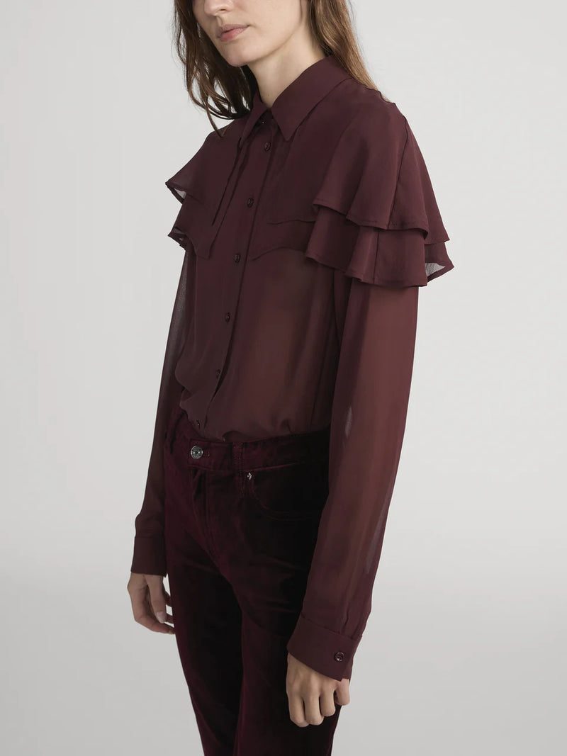 THE SILK CAPE BLOUSE