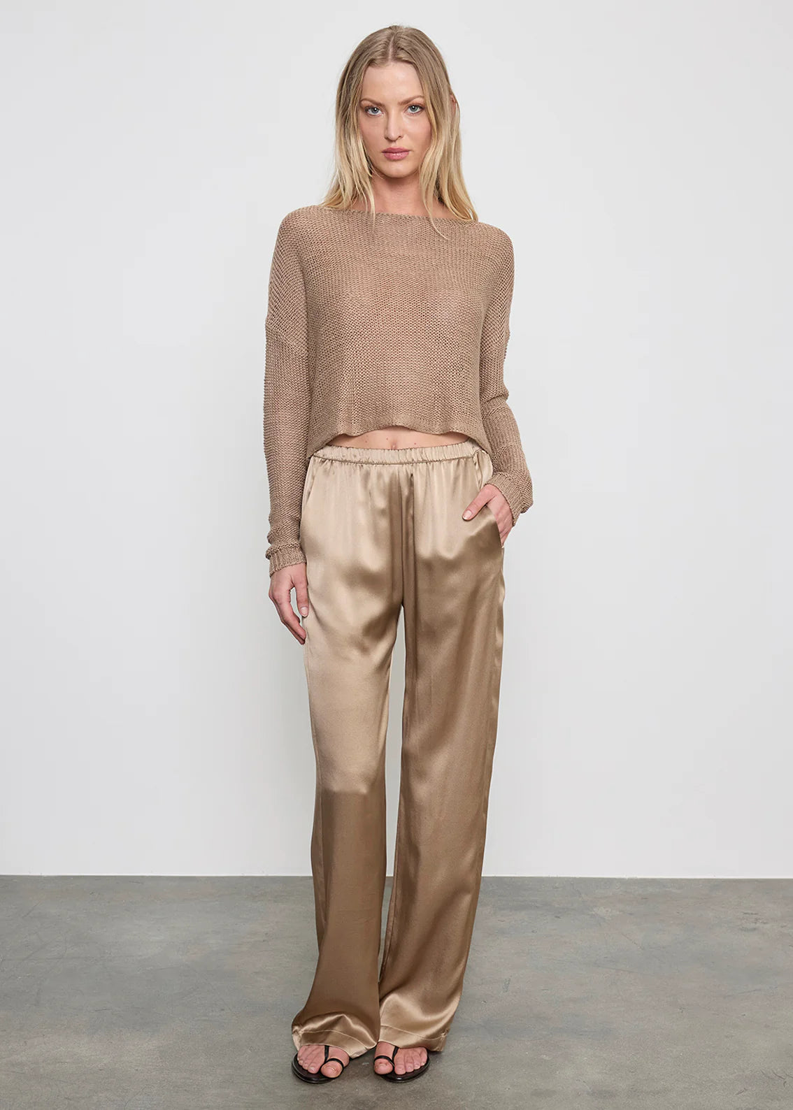 Silk satin everywhere pants