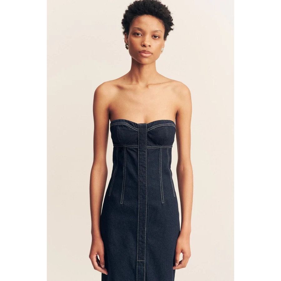 JACQUES STRAPLESS MIDI DRESS