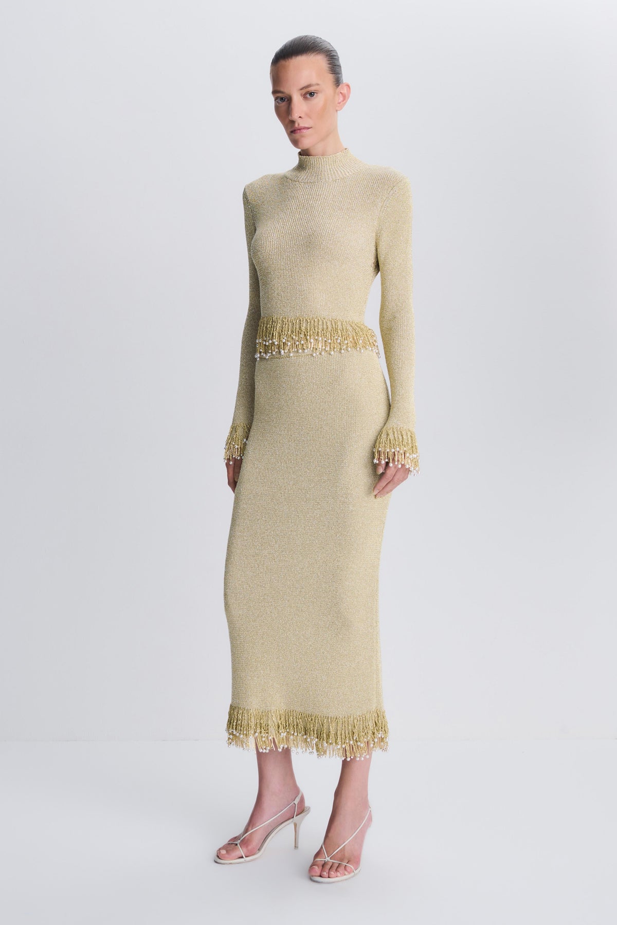 Tali Pearl Fringe Top - Gold