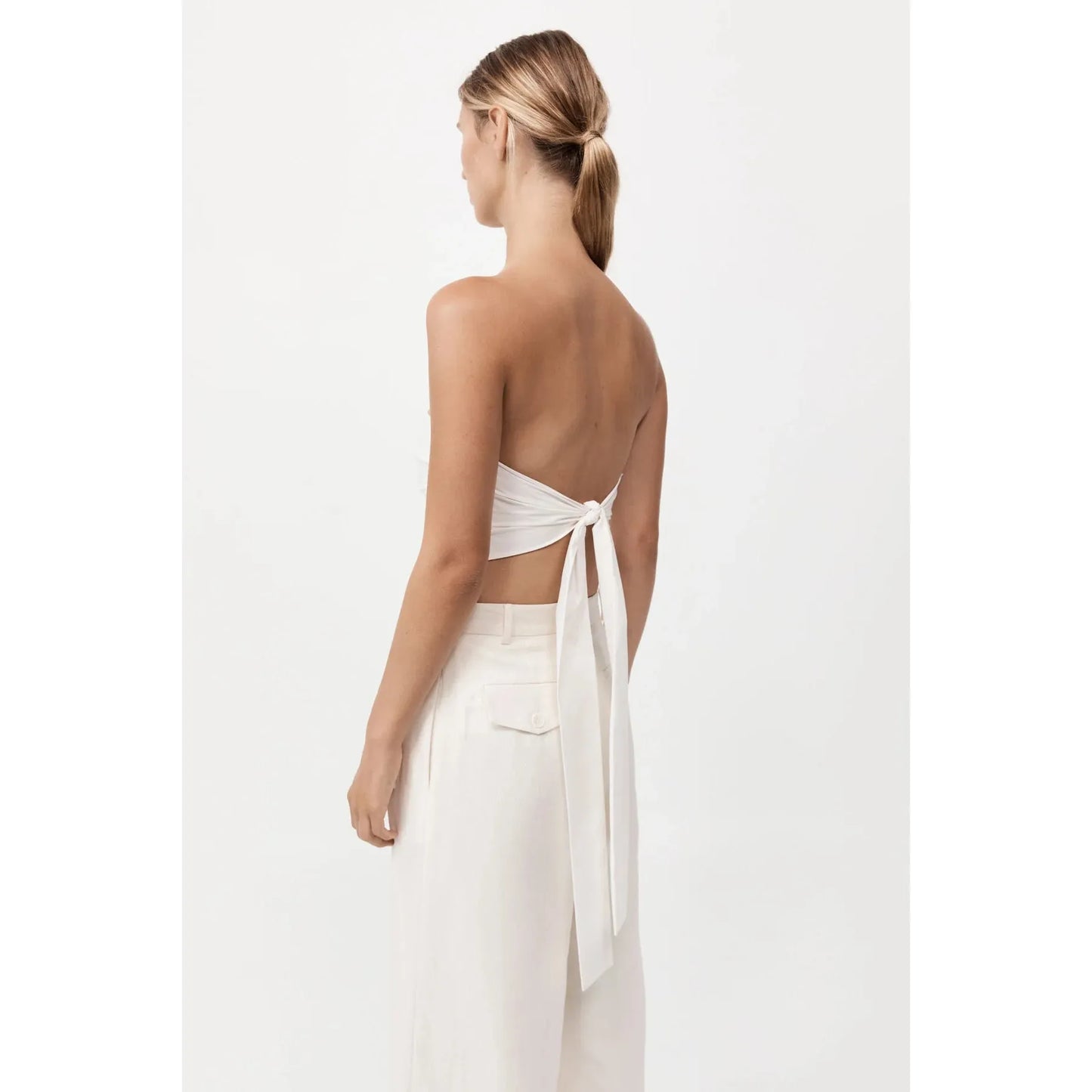 STRAPLESS TIE BACK TOP