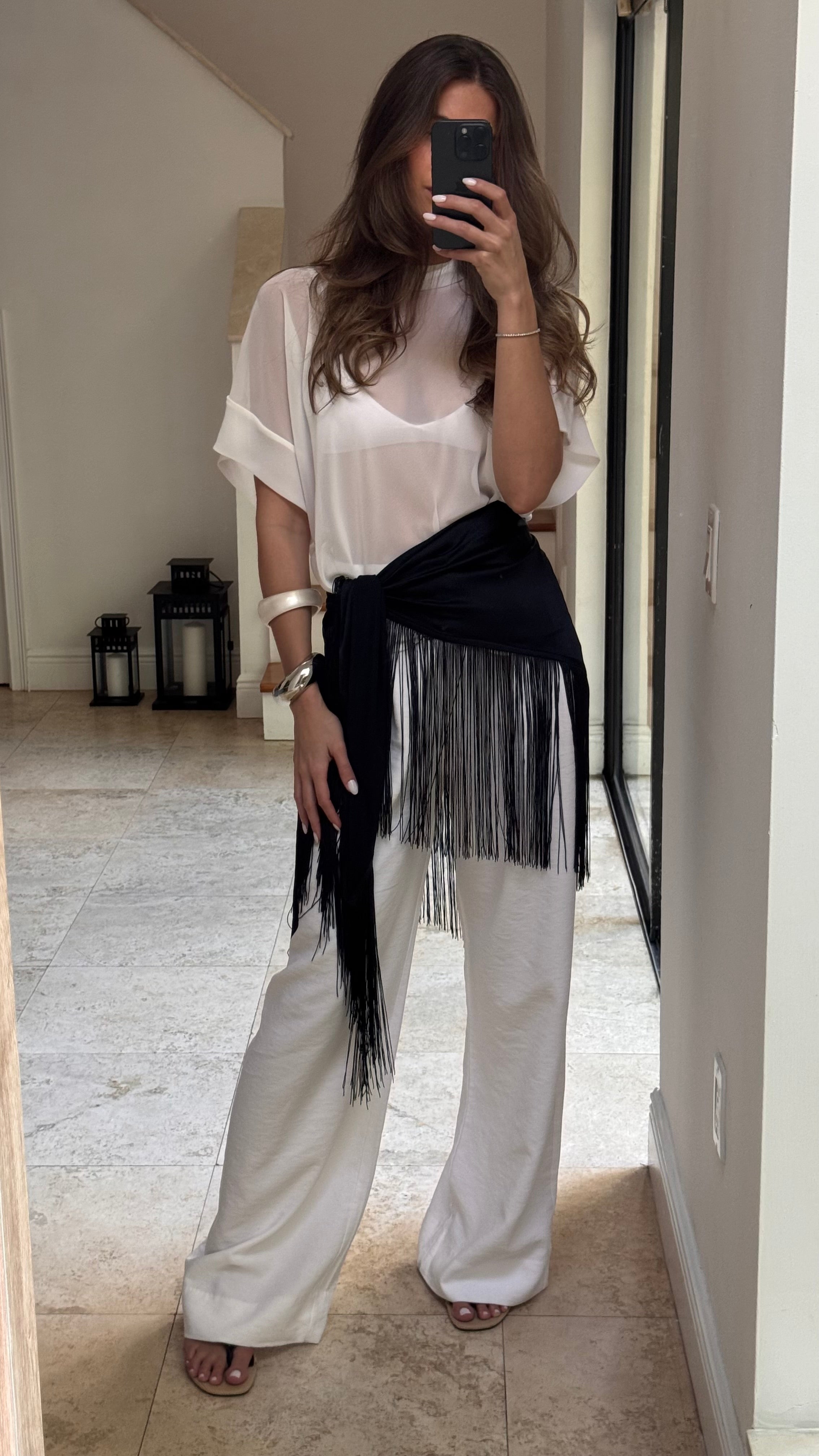 FRINGE SILK SARONG