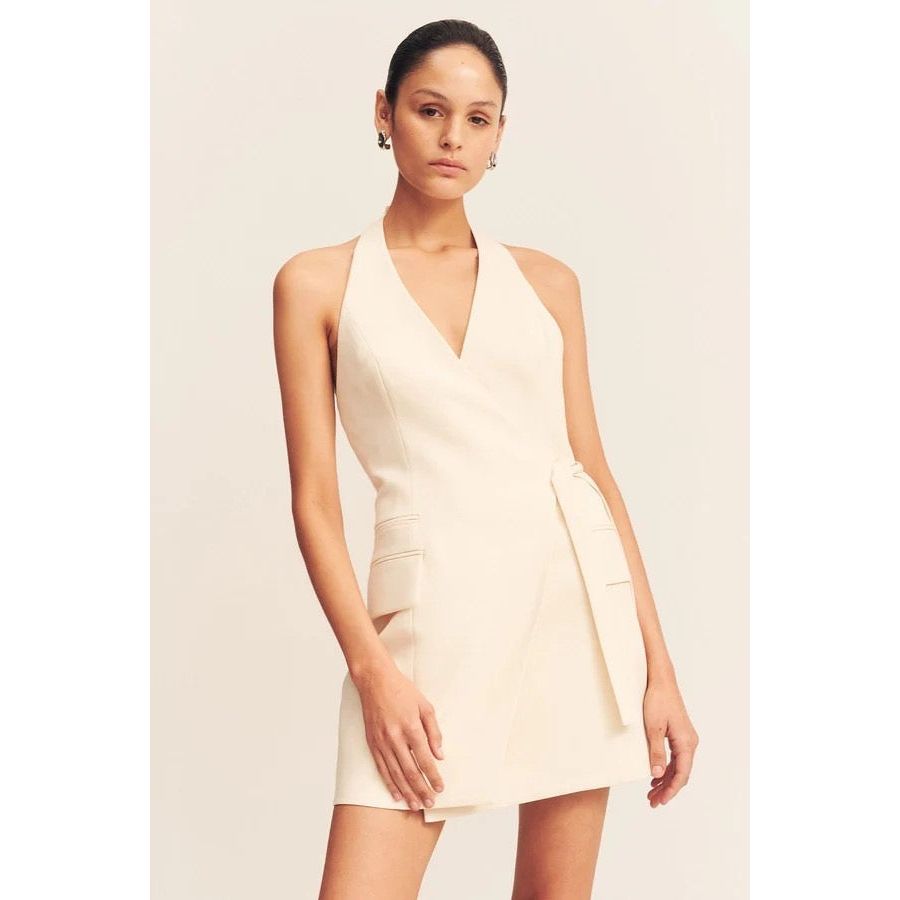 IRENA TAILORED WRAP MINI DRESS