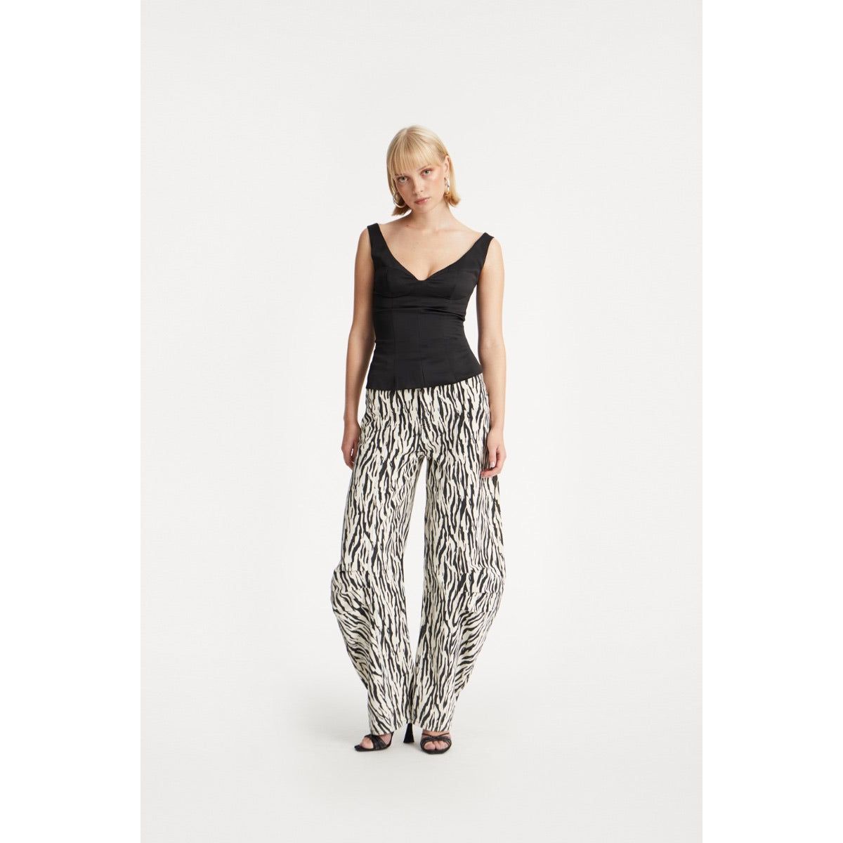 PRINTED TWILL CARGO PANTS