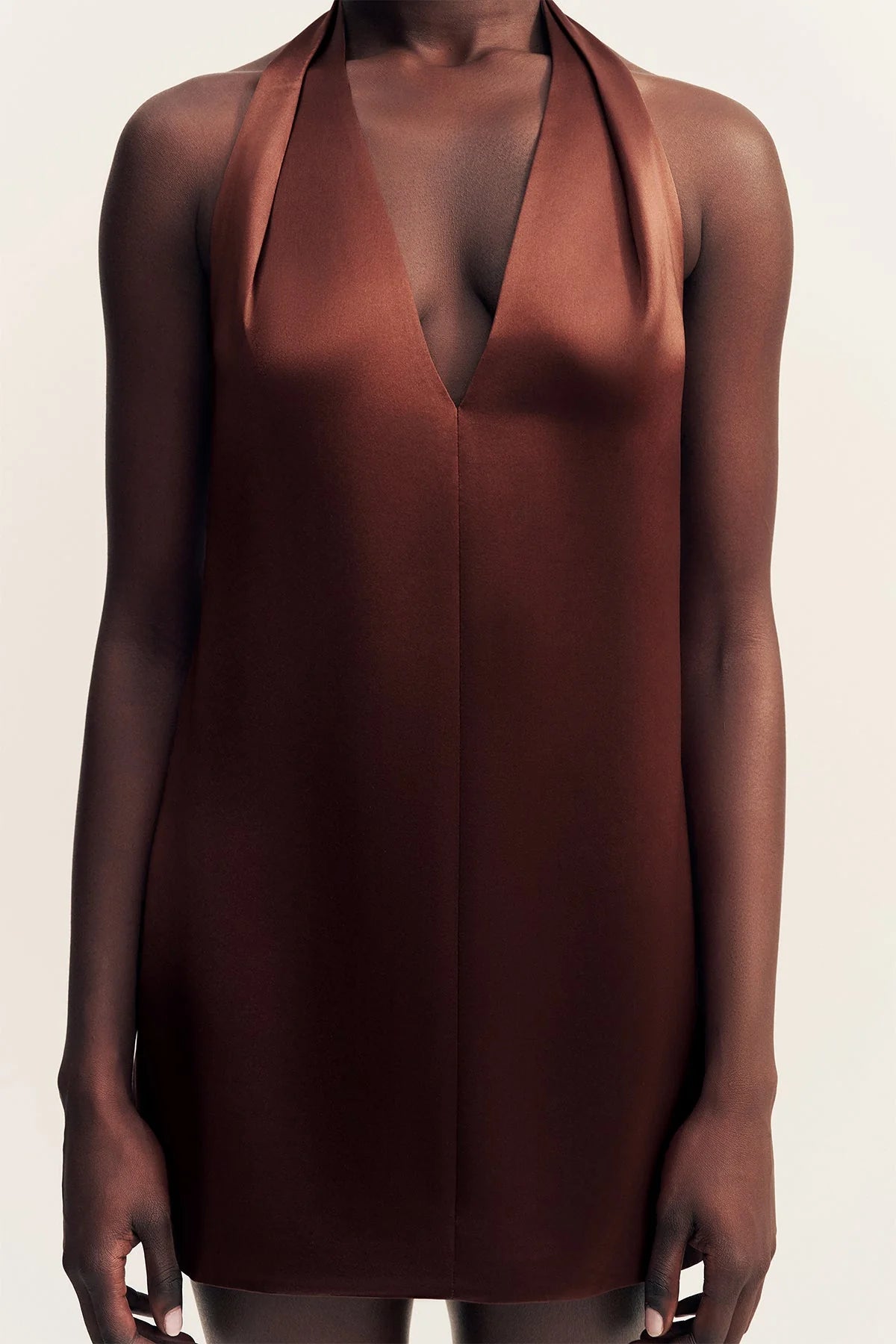 SAVANNA HALTER MINI DRESS