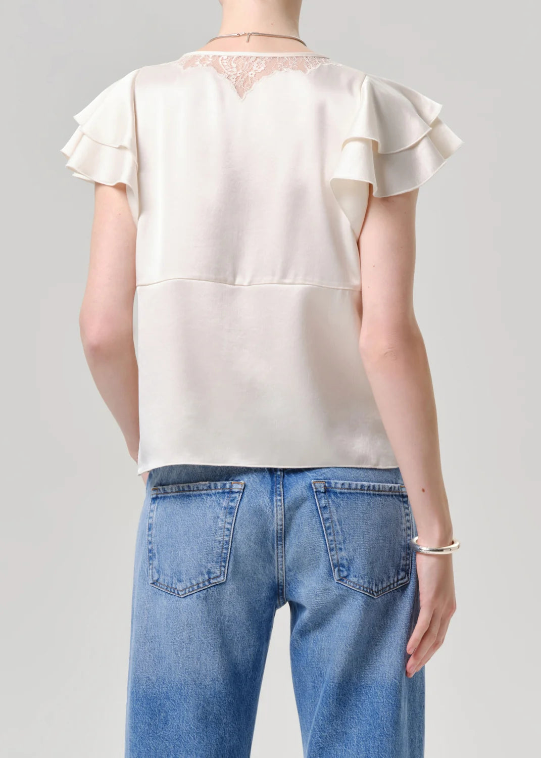 Lola Flutter Lace Sleeve Top