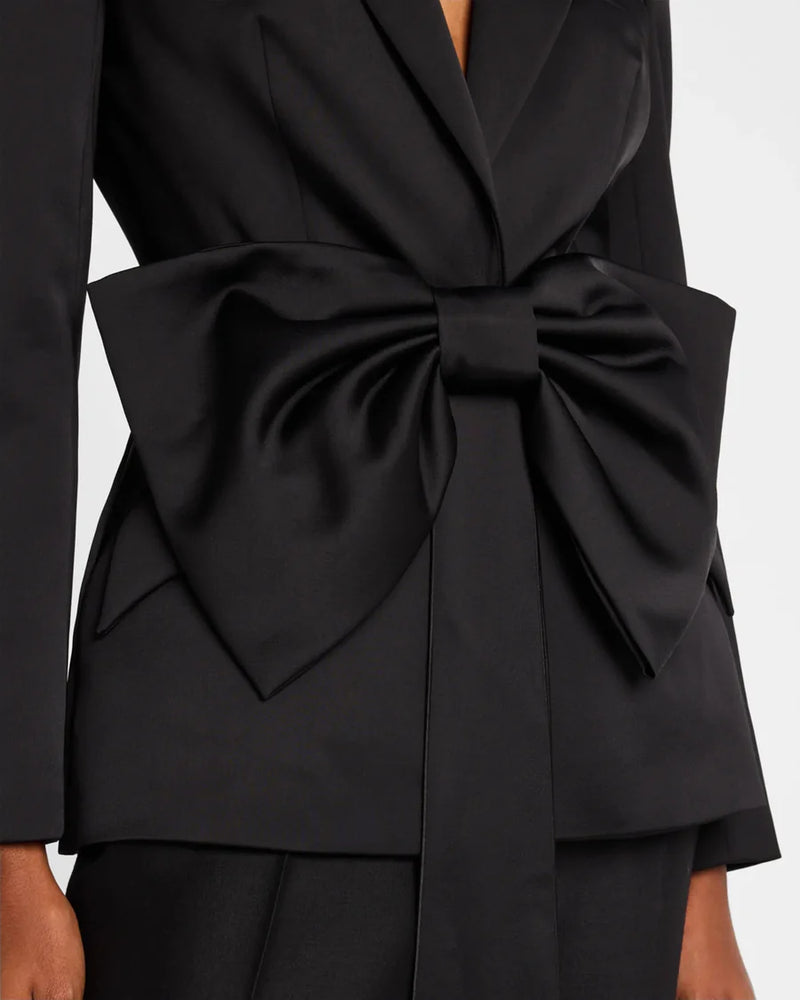 SATIN SLOAN STRUCTURED BLAZER