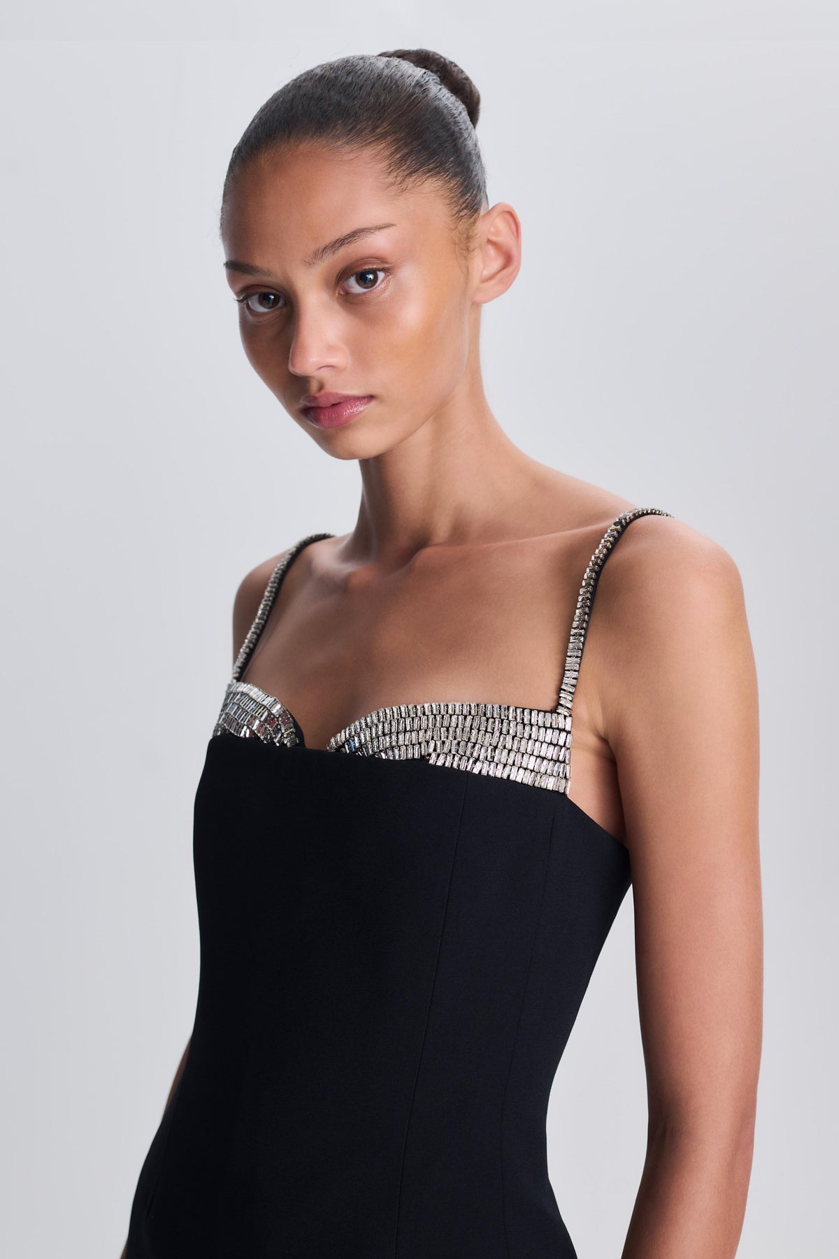 Maeva Embellished Bustier Mini Dress - Black