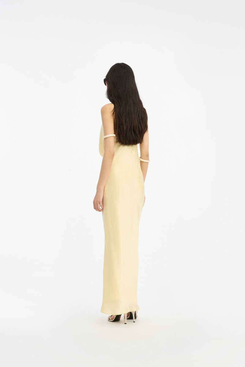 CHIFFON HALTER DRESS