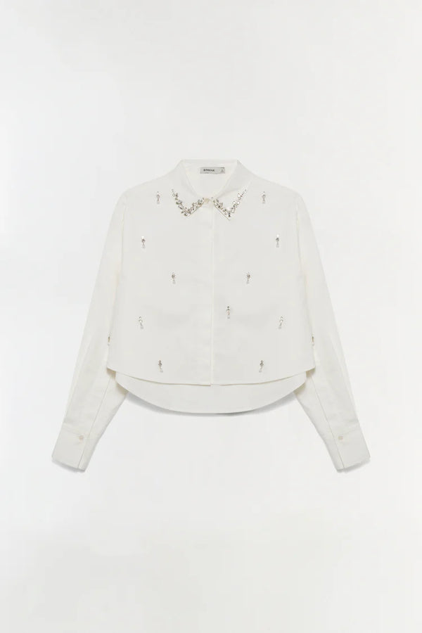 RENATA EMBELLISHED COTTON SHIRT