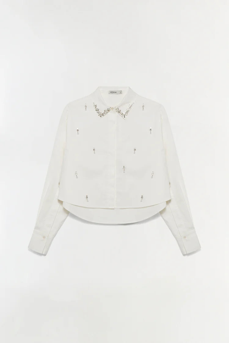 RENATA EMBELLISHED COTTON SHIRT