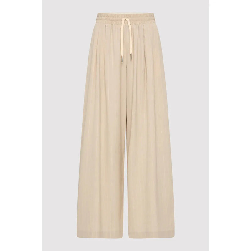 PINSTRIPE WOOL DRAWSTRING PANTS