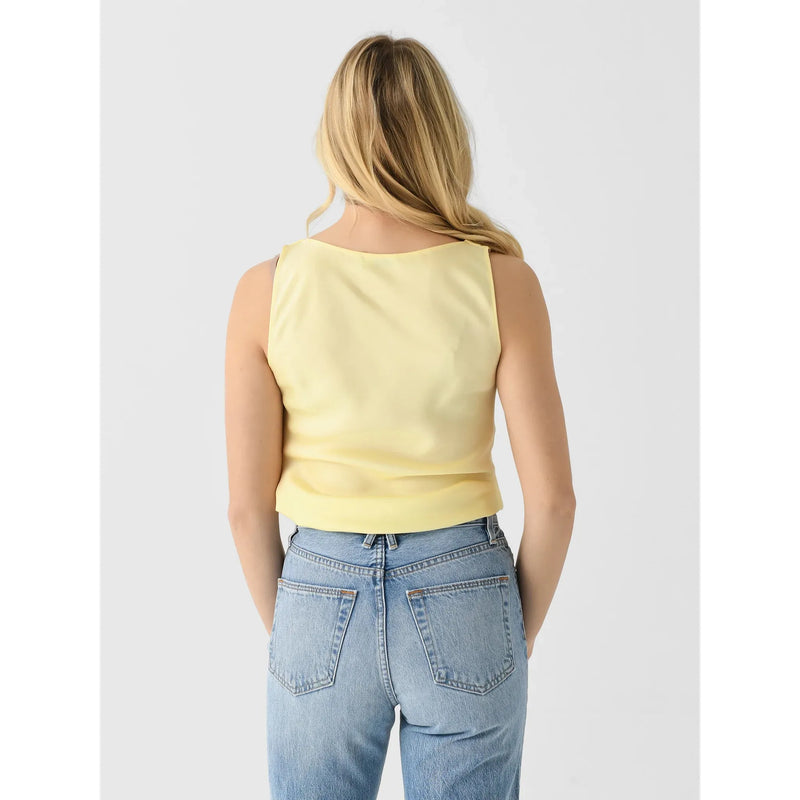 NUBIA DRAPED SATIN TOP