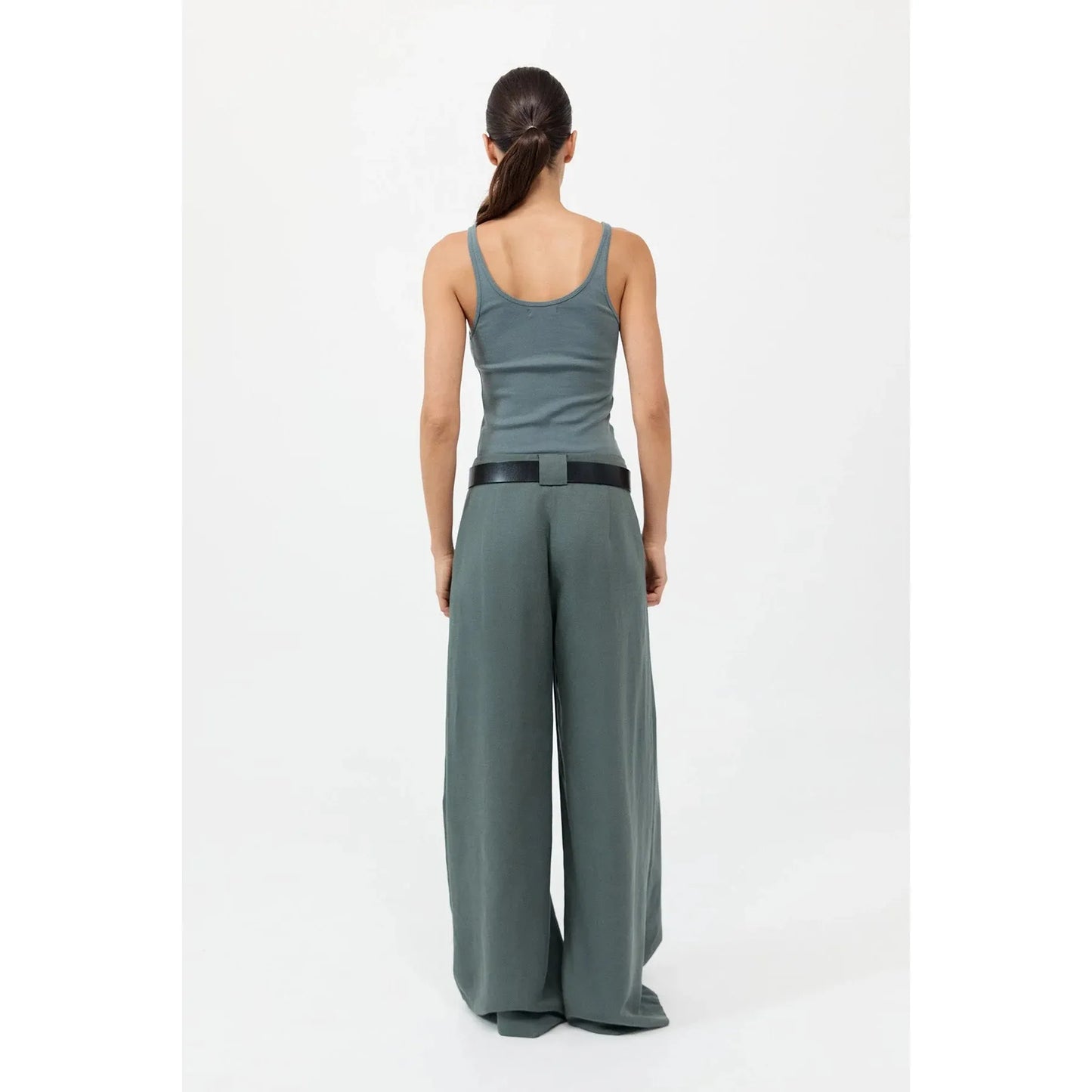 WIDE LEG PLEAT PANTS