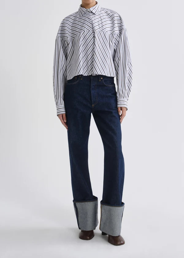 Agnes Shirt in Meyer Stripe Bracken