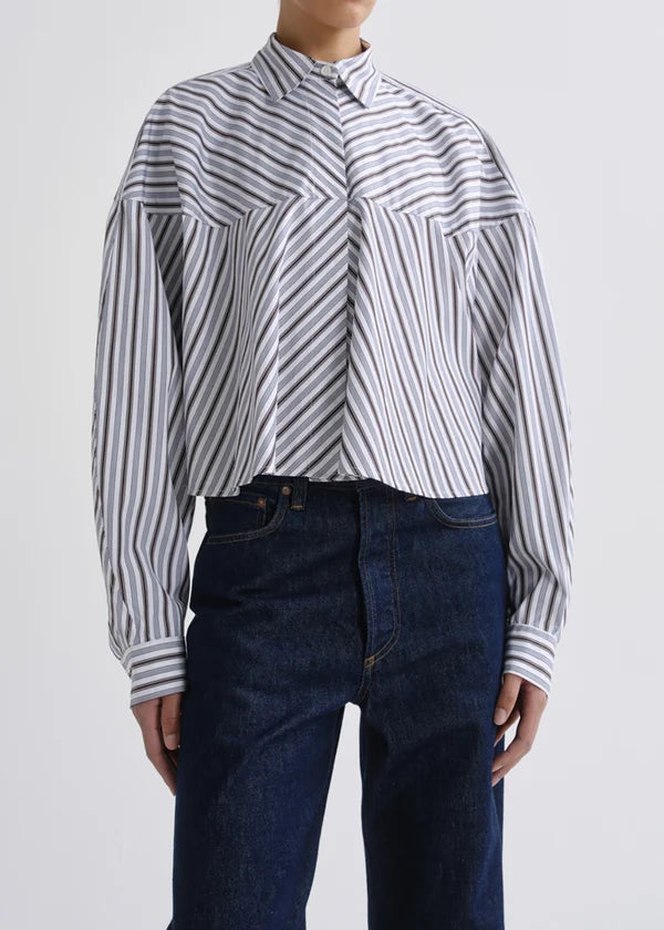 Agnes Shirt in Meyer Stripe Bracken