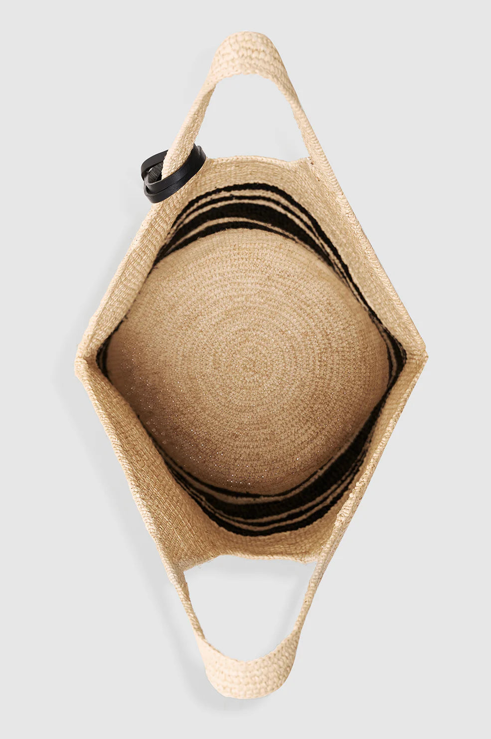 LEAH STRIPES HOBO RAPHIA