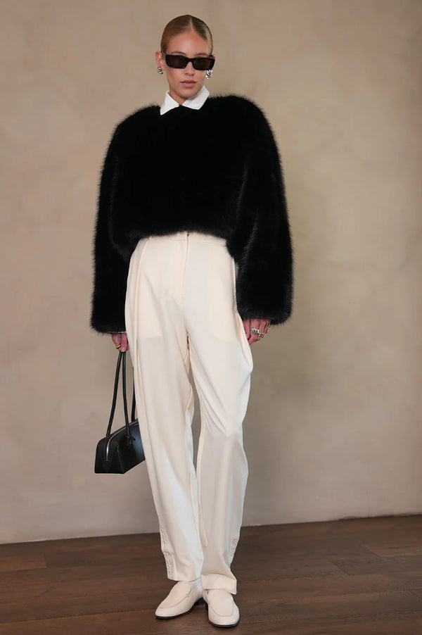 LUCIENNE FAUX FUR SWEATER