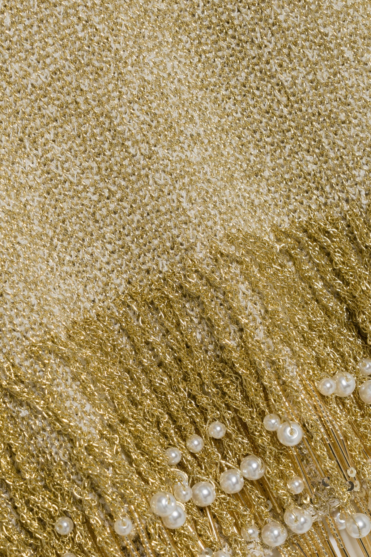 Tali Pearl Fringe Top - Gold
