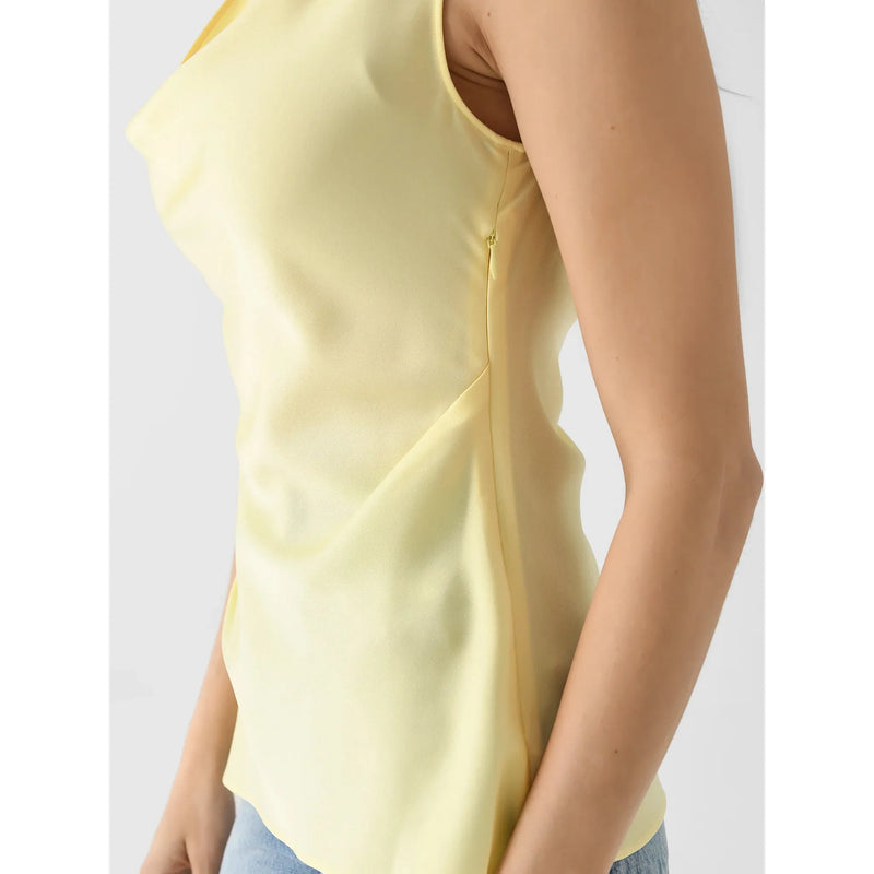 NUBIA DRAPED SATIN TOP