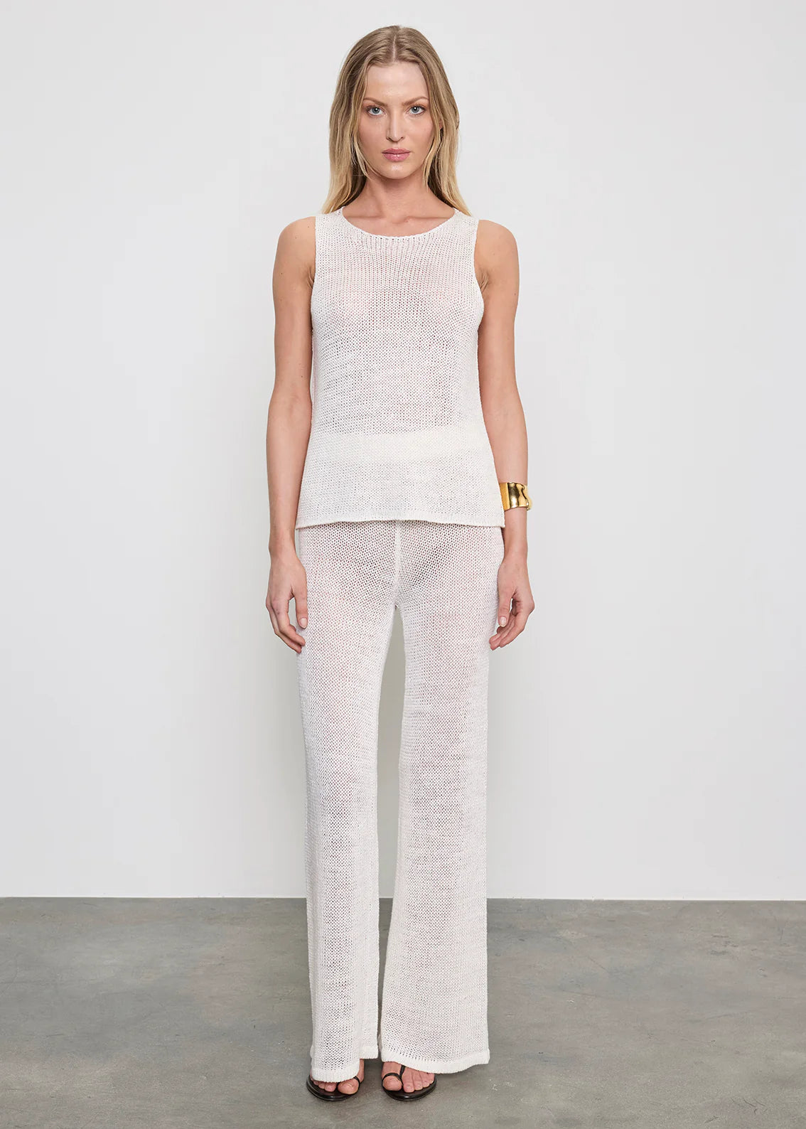 Open knit tank