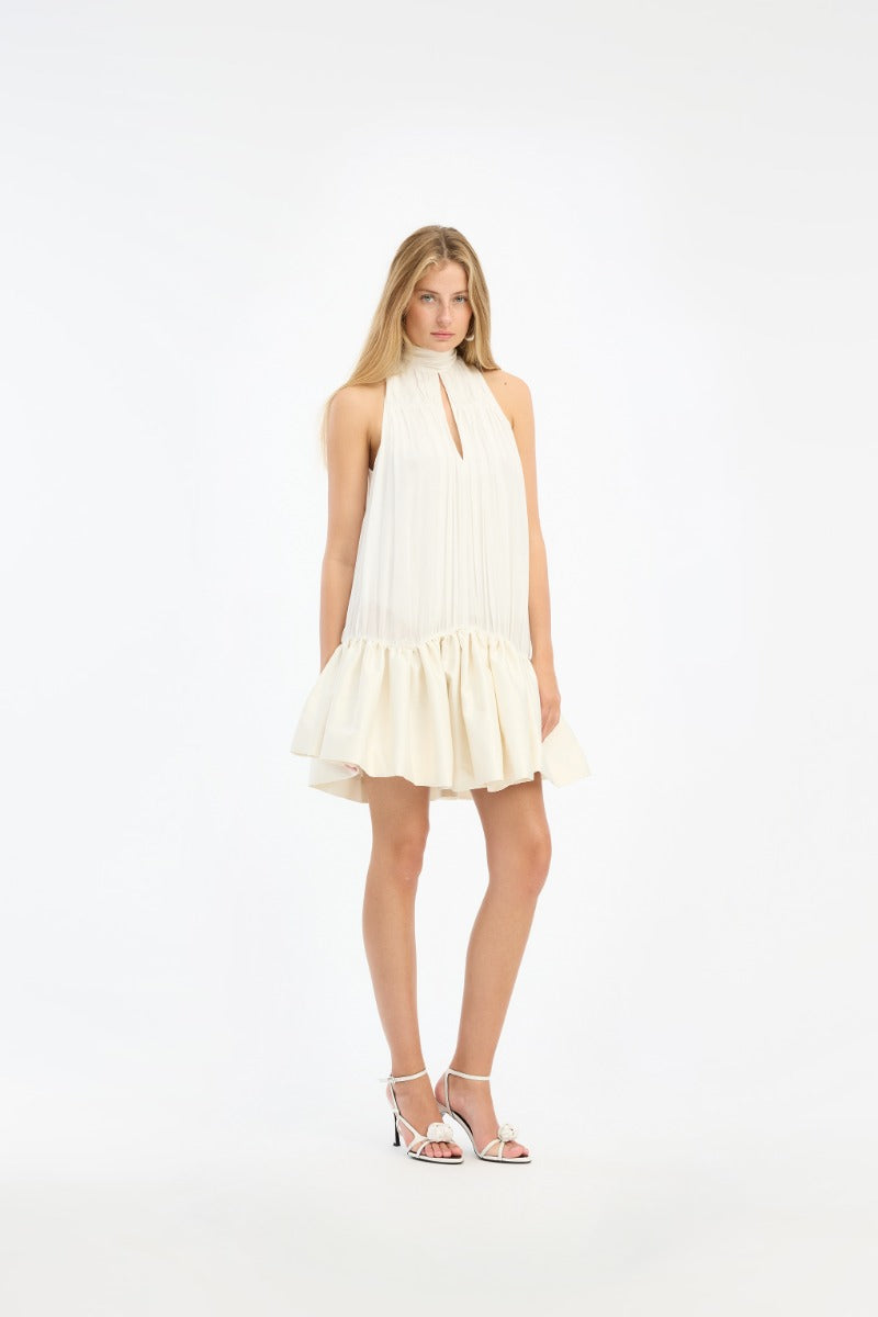 GATHERED MINI DRESS