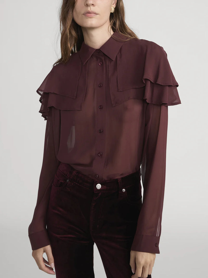 THE SILK CAPE BLOUSE