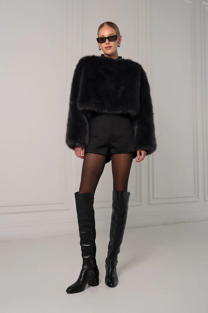 LUCIENNE FAUX FUR SWEATER