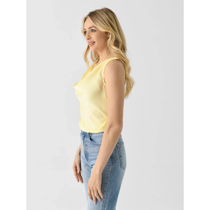NUBIA DRAPED SATIN TOP