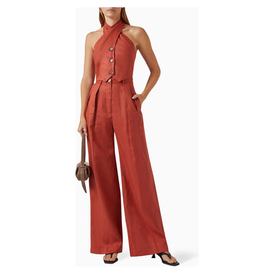 BUTTON PLEATED PANT