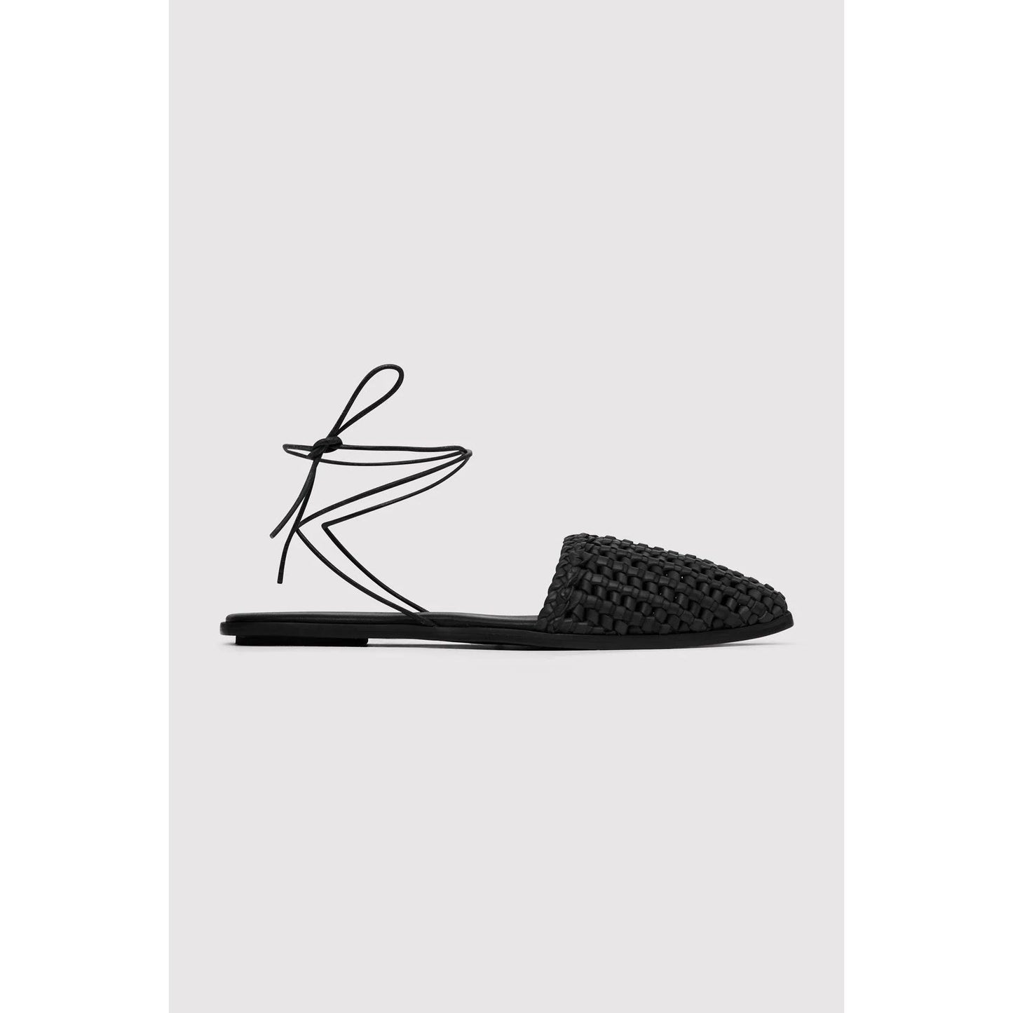 MACRAME MESH TIE UP FLATS